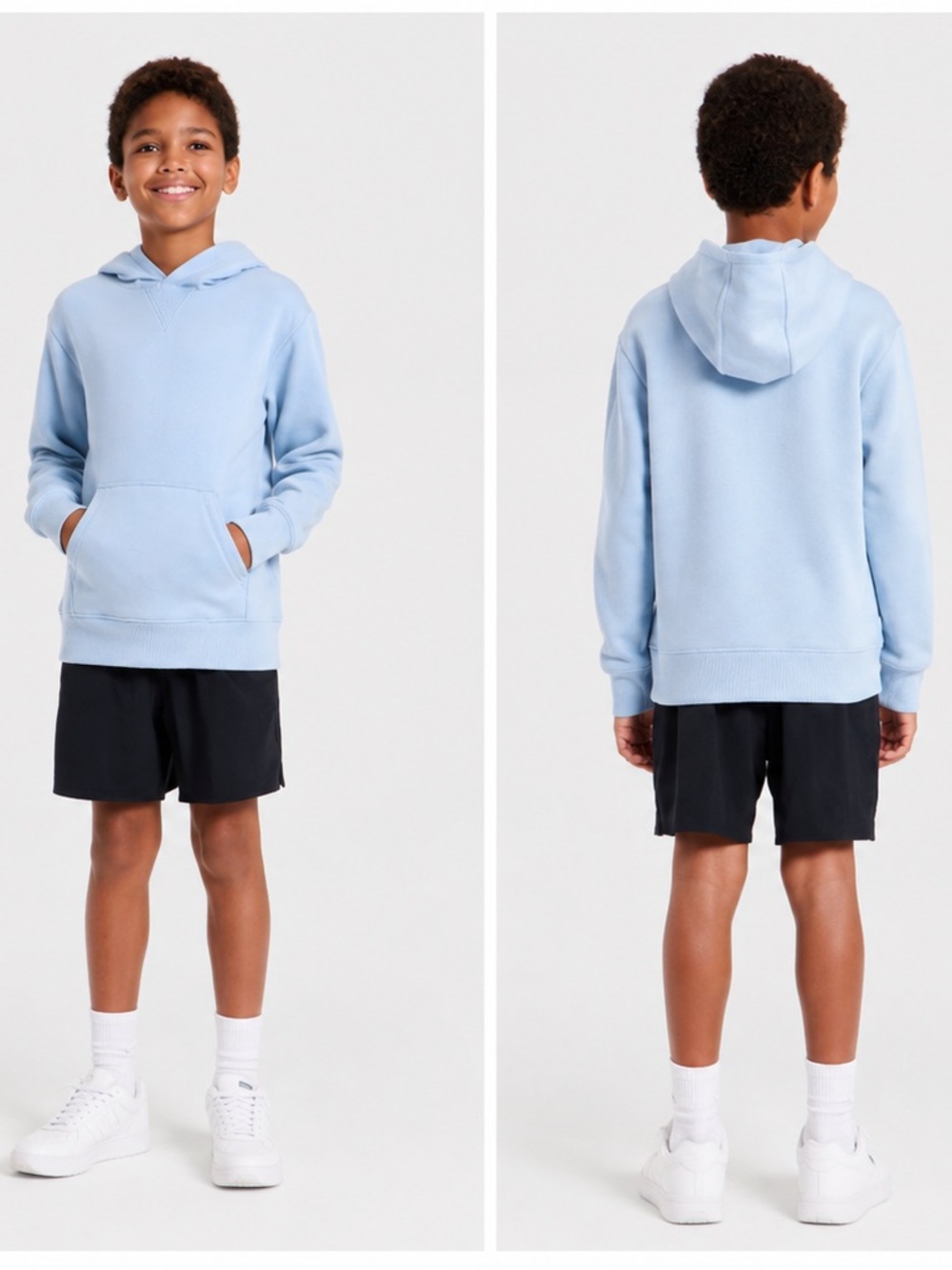 Kids Lightweight Blue Hoodie Sweatshirt